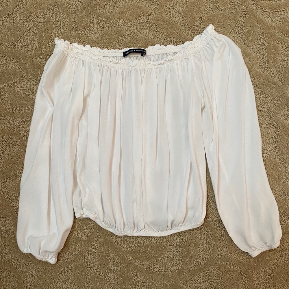 Brandy Melville white off the shoulder top
